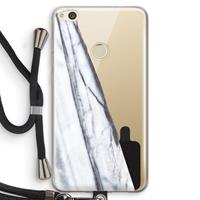 CaseCompany Gestreepte marmer: Huawei Ascend P8 Lite (2017) Transparant Hoesje met koord