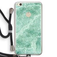 CaseCompany Groen marmer: Huawei Ascend P8 Lite (2017) Transparant Hoesje met koord