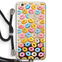 CaseCompany Pink donuts: Huawei Ascend P8 Lite (2017) Transparant Hoesje met koord
