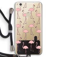 CaseCompany Anything Flamingoes: Huawei Ascend P8 Lite (2017) Transparant Hoesje met koord