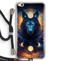 CaseCompany Wolf Dreamcatcher: Huawei Ascend P8 Lite (2017) Transparant Hoesje met koord