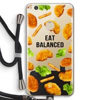 CaseCompany Eat Balanced: Huawei Ascend P8 Lite (2017) Transparant Hoesje met koord