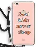 CaseCompany Cool Kids Never Sleep: Huawei Ascend P8 Lite (2017) Transparant Hoesje met koord