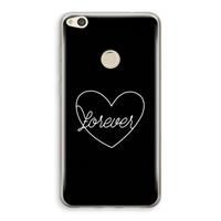 CaseCompany Forever heart black: Huawei Ascend P8 Lite (2017) Transparant Hoesje