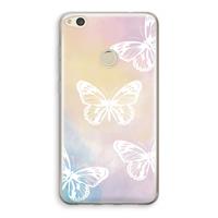 CaseCompany White butterfly: Huawei Ascend P8 Lite (2017) Transparant Hoesje