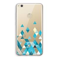 CaseCompany Gekleurde driehoekjes blauw: Huawei Ascend P8 Lite (2017) Transparant Hoesje