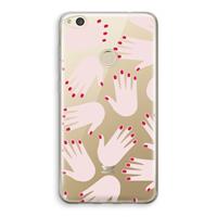 CaseCompany Hands pink: Huawei Ascend P8 Lite (2017) Transparant Hoesje