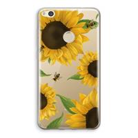 CaseCompany Sunflower and bees: Huawei Ascend P8 Lite (2017) Transparant Hoesje
