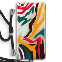 CaseCompany Colored Zebra: Huawei Ascend P8 Lite (2017) Transparant Hoesje met koord
