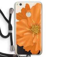 CaseCompany Orange Ellila flower: Huawei Ascend P8 Lite (2017) Transparant Hoesje met koord