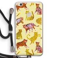 CaseCompany Cute Tigers and Leopards: Huawei Ascend P8 Lite (2017) Transparant Hoesje met koord