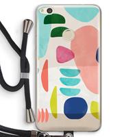 CaseCompany Bold Rounded Shapes: Huawei Ascend P8 Lite (2017) Transparant Hoesje met koord