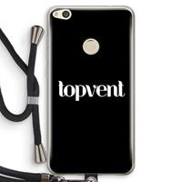 CaseCompany Topvent Zwart: Huawei Ascend P8 Lite (2017) Transparant Hoesje met koord