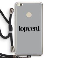 CaseCompany Topvent Grijs Zwart: Huawei Ascend P8 Lite (2017) Transparant Hoesje met koord