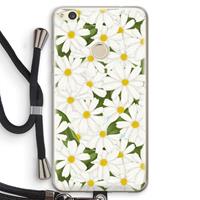 CaseCompany Summer Daisies: Huawei Ascend P8 Lite (2017) Transparant Hoesje met koord