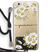 CaseCompany Daisies: Huawei Ascend P8 Lite (2017) Transparant Hoesje met koord