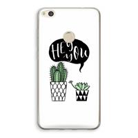 CaseCompany Hey you cactus: Huawei Ascend P8 Lite (2017) Transparant Hoesje