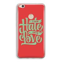 CaseCompany Turn hate into love: Huawei Ascend P8 Lite (2017) Transparant Hoesje