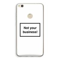 CaseCompany Not your business: Huawei Ascend P8 Lite (2017) Transparant Hoesje