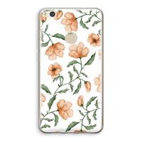 CaseCompany Peachy flowers: Huawei Ascend P8 Lite (2017) Transparant Hoesje
