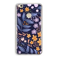 CaseCompany Flowers with blue leaves: Huawei Ascend P8 Lite (2017) Transparant Hoesje