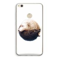 CaseCompany Yin Yang Wolves: Huawei Ascend P8 Lite (2017) Transparant Hoesje