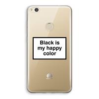CaseCompany Black is my happy color: Huawei Ascend P8 Lite (2017) Transparant Hoesje