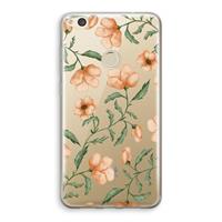 CaseCompany Peachy flowers: Huawei Ascend P8 Lite (2017) Transparant Hoesje