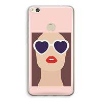 CaseCompany Red lips: Huawei Ascend P8 Lite (2017) Transparant Hoesje