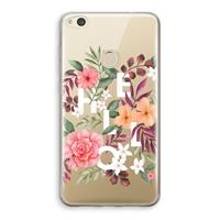 CaseCompany Hello in flowers: Huawei Ascend P8 Lite (2017) Transparant Hoesje