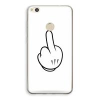 CaseCompany Middle finger white: Huawei Ascend P8 Lite (2017) Transparant Hoesje