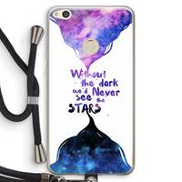 CaseCompany Stars quote: Huawei Ascend P8 Lite (2017) Transparant Hoesje met koord