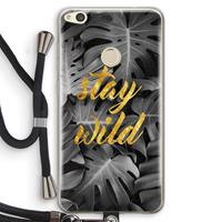 CaseCompany Stay wild: Huawei Ascend P8 Lite (2017) Transparant Hoesje met koord