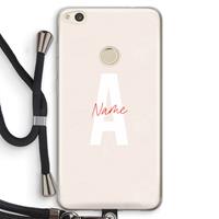 CaseCompany Strawberry Milkshake: Huawei Ascend P8 Lite (2017) Transparant Hoesje met koord