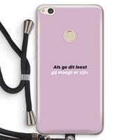 CaseCompany gij moogt er zijn: Huawei Ascend P8 Lite (2017) Transparant Hoesje met koord