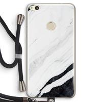 CaseCompany Elegante marmer: Huawei Ascend P8 Lite (2017) Transparant Hoesje met koord