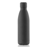 Bellatio RVS waterfles/drinkfles zwart met schroefdop 790 ml -