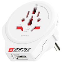Skross 1500266 Reisstekker World to Europe USB 1.0