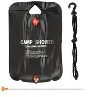 RELAXDAYS Campingdusche 20 l, Solardusche Camping, zum Aufhängen, faltbar, mit Handbrause, mobile Außendusche, schwarz