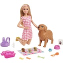 Barbie Doll and Colour Changing Puppies Playset