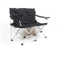 Basic Nature - Travelchair Love Seat Faltsofa - Campingstoel zwart/wit/grijs