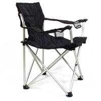 Basic Nature Travelchair Komfort - Campingstuhl schwarz/grau/weiß