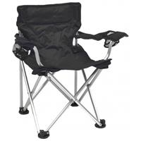 Basic Nature Travelchair Komfort Kinder - Campingstuhl schwarz/grau