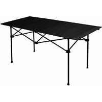 ANNDORA klappbarer Campingtisch Esstisch Spieltisch schwarz 1,40 mtransportabel
