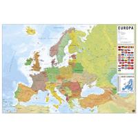 Merkloos Grupo Erik Physical Political Map Of Europe Pt Poster 91,5x61cm