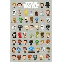 Merkloos Grupo Erik Star Wars 8-bit Characters Poster 61x91,5cm