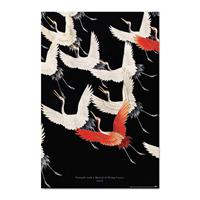 Merkloos Grupo Erik Furisode With A Myriad Of Flying Cranes Poster 61x91,5cm