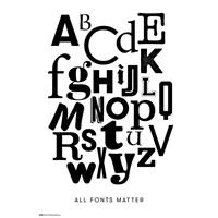 Grupo Erik All Fonts Matter Poster 61x91,5cm