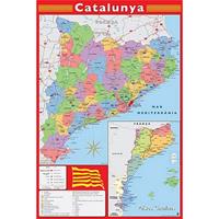 Merkloos Grupo Erik Map Catalunya Poster 61x91,5cm