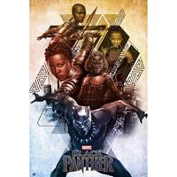 Merkloos Grupo Erik Marvel Black Panther Poster 61x91,5cm